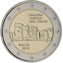 Malta € 2,00 (Unesco World Heritage Site — Temples of Mnajdra)